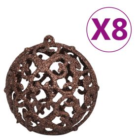 vidaXL 100 Piece Christmas Ball Set 1.2"/1.6"/2.4" Brown/Bronze/Gold