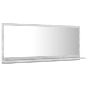 vidaXL Bathroom Mirror Concrete Grey 90x10.5x37 cm Engineered Wood