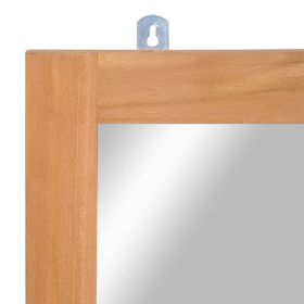 vidaXL Wall Mirror Solid Teak 19.7"x27.6"