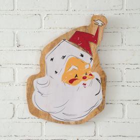 Rustic Santa Claus Wall Decor for a Vintage-Inspired Holiday Touch