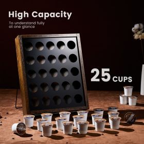 Elegant Black Coffee Capsule Storage Rack With Room For 25 Capsules - Keep Your Coffee Corner Neat And Organized