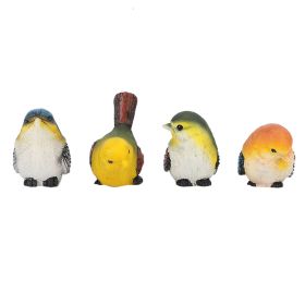 4Pcs Resin Birds Animal Figurine Decoration Lawn Garden Courtyard Ornaments