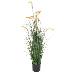 vidaXL Artificial Grass Plant with Cattail 135 cm