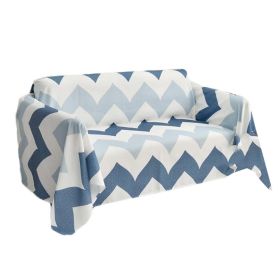 Blue White Waves Sofa Towel Single Sofa Cover Polyester Cotton Couch Cover Armchair Sofa Slipcover