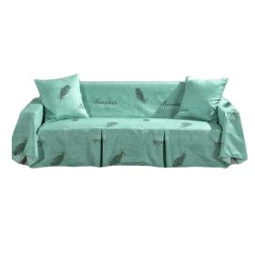 Green Feather Sofa Cover Living Room Slipcover Love Seat Towel Couch Cover Home Textile Decor