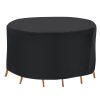 Circular Table Cover UV Water Resistant Outdoor Furniture Protector For Small Round Table Chairs Set