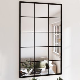 Wall Mirror Black 39.4"x23.6" Metal