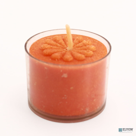 Elyon Tableware® 36 Orange Scented Orange Colored Wax Deep Tealight Candles in Plastic Holder