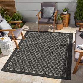 Sunshine GC_HAR2008 Anthracite 7 ft. 10 in. x 10 ft. 3 in. Indoor/Outdoor Area Rug