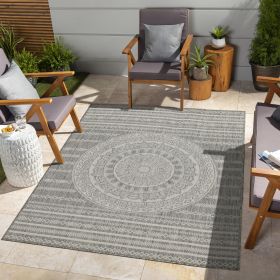 Sunshine GC_HAR2018 Silver 7 ft. 10 in. x 10 ft. 3 in. Indoor/Outdoor Area Rug