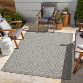 Sunshine GC_HAR2009 Silver 7 ft. 10 in. x 10 ft. 3 in. Indoor/Outdoor Area Rug