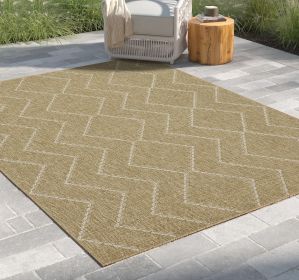 Earth GC_NTL1011 Jute/White 7 ft. 10 in. x 10 ft. 3 in. Indoor/Outdoor Area Rug