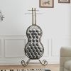 Cello Shape Wine Bakers Rack, Freestanding Wine Rack with Storage Bottle, Wine Storage Home Bar for Liquor and Wine, Organizer for Kitchen