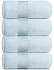 4 Pack Light Blue Color Resort Collection Soft Bath Towels 28x55 inch Luxury Hotel Plush & Absorbent Cotton Bath Towel Large