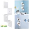 3 Layers Corner Wall Mount Shelf/White