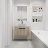 30 " Modern Design Float Bathroom Vanity With Ceramic Basin Set, Wall Mounted White Vanity With Soft Close Door,KD-Packing,KD-Packing