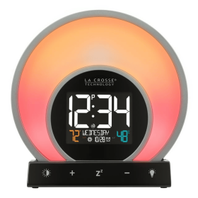 La Crosse Technology Soluna Black Digital Light Wake Up Alarm Clock with USB, C79141