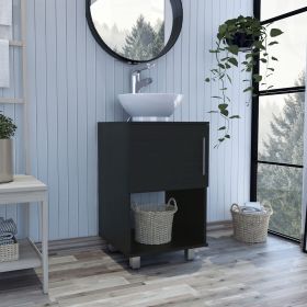 Saybrooke 1-Shelf Single Bathroom Vanity Black Wengue