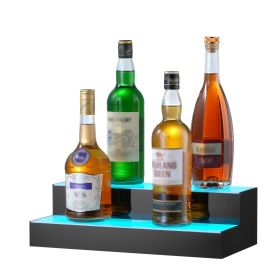 VEVOR LED Lighted Liquor Bottle Display Bar Shelf RF & App Control 16" 2-Step