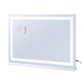 VEVOR Lighted Makeup Mirror 3 Color Vanity w/ USB Desktop Wall-mount 31.5x21.7in