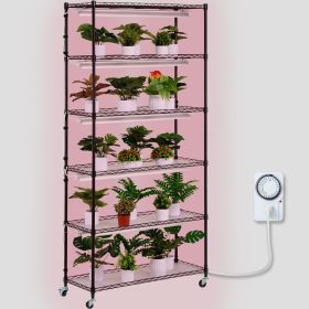 VEVOR Plant Stand with Grow Light 6 Tiers 180W 70.9" Indoor Plant Grow Shelf