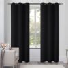 2 Panels Cozlo Blackout Curtains for Bedroom with Grommet Black Out Room Darkening Window Curtains Thermal Insulated Drapes 42x84 inch Black