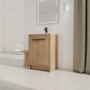 24" Freestanding Bathroom Vanity with White Ceramic Sink & 2 Soft-Close Cabinet Doors ((KD-PACKING),BVB02424IMO-G-BL9060B