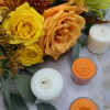 Elyon Tableware® 36 Orange Scented Orange Colored Wax Deep Tealight Candles in Plastic Holder