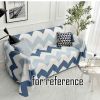 Blue White Waves Sofa Towel Single Sofa Cover Polyester Cotton Couch Cover Armchair Sofa Slipcover