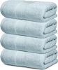 4 Pack Light Blue Color Resort Collection Soft Bath Towels 28x55 inch Luxury Hotel Plush & Absorbent Cotton Bath Towel Large