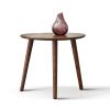 (SINGLE) Center Table Low Table 100% Solid Oak Wood Top Plate Desk Pebble Shaped Natural Wooden Coffee Table Width 50 x Depth 44.5 x Height 65 cm Desk