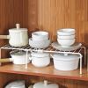 Expandable Kitchen Counter Metal Stackable Cabinet Shelf Bathroom Organizer Rack Holder