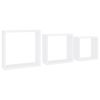 Wall Cube Shelves 3 pcs White MDF