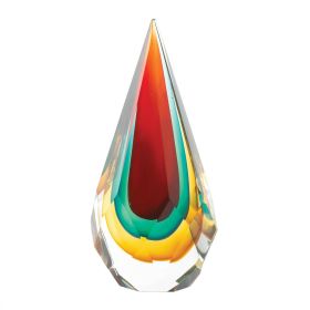 FACETED TEARDROP ART GLASS