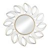 Golden Petals Wall Mirror