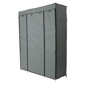 5-Layer Portable Closet Storage Organizer Wardrobe Clothes Rack With Shelves (Option: Gray)