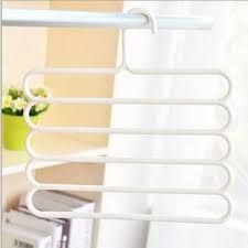 5 Layer Hanger Plastic Multipurpose Kitchen Towels Hanger, Space Saver Cabinet Hanger Multiple Clothe Hanger Tie Shawls Cabinet Organizer (Color: White)