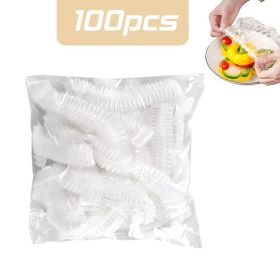 100-300pcs Disposable Food Cover Bag Plastic Wrap Elastic Food Lids Storage Kitchen Organizer Fresh Bag Fruit Bowls Caps Packing (Ships From: China, Color: 100PCS)