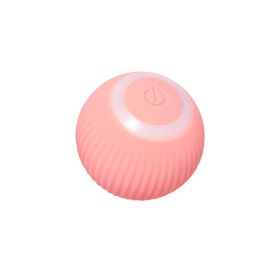 Smart Interactive Cat Toy Newest Version 360 Degree Self Rotating Ball (Color: pink)