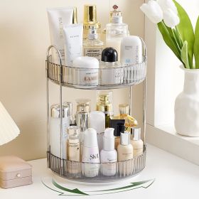 Square Rotating Makeup Organizer Bathroom Counter Organizer for Perfume Skincare Cosmetics - 2-tier (size: 2)