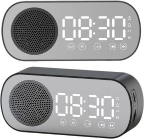 Remarkable Goodz Digital Alarm Clock With Mirror (Color: Black)