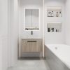 30 " Modern Design Float Bathroom Vanity With Ceramic Basin Set, Wall Mounted White Oak Vanity With Soft Close Door,KD-Packing,KD-Packing