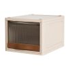 16.5L Stackable Storage Bin Plastic Drawer with Lid Closet Organizer Two Ways Opening Storage Box for Closet Kitchen Living Room Bedroom