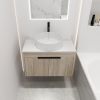 30 " Modern Design Float Bathroom Vanity With Ceramic Basin Set, Wall Mounted White Oak Vanity With Soft Close Door,KD-Packing,KD-Packing